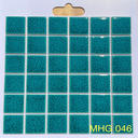 Gạch mosaic gốm men rạn 2 lớp 48x48mm xanh ngọc MHG 046