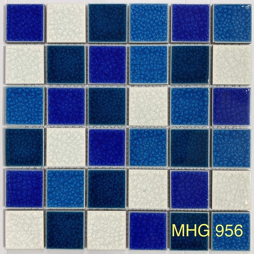 Gạch mosaic gốm men rạn 2 lớp 48x48mm phồi màu MHG 956