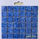 Gạch mosaic gốm men bông 48x48mm màu xanh nước biển MHG 972