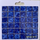 Gạch mosaic gốm men bông 48x48mm màu xanh dương đậm MHG 979