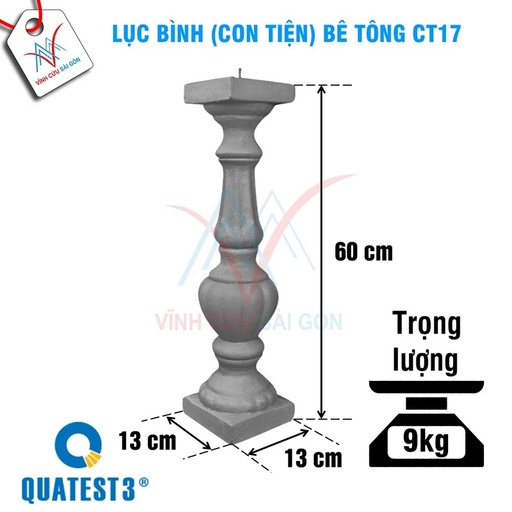 Lục bình (con tiện) 130x130x600mm 17