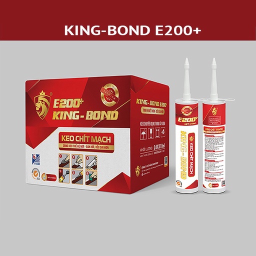 [E200+ (nâu đen)] Keo Chít mạch cao cấp KING BOND E200+ (nâu đen)