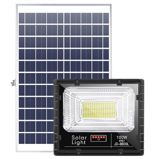 [JD-8800L] Đèn pha led năng lượng mặt trời 100W JD-8800L