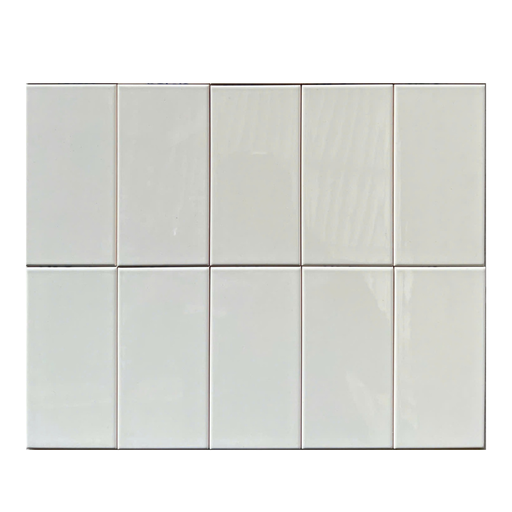 [UT036G] Gạch thẻ trang trí xám nhạt bóng phẳng 75x150mm UTO36G