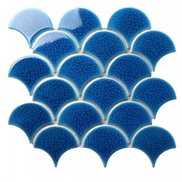 [SH-FA90067] Gạch Mosaic vảy cá xanh đậm KT 83.5x90.5mm mã SH-FA90067