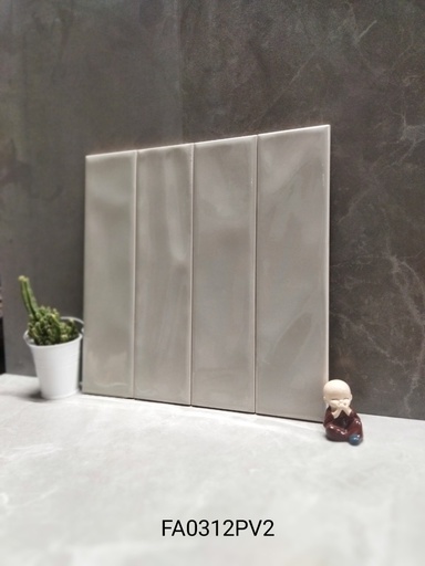 [FA0312PV2] Gạch thẻ xám bóng lượn 75x300mm FA0312PV2